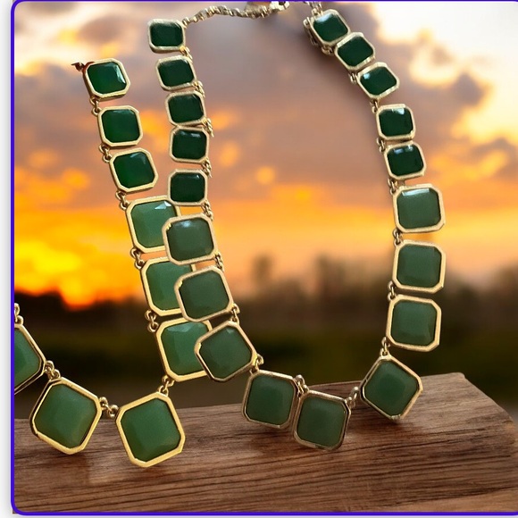 Kate Spade Green Gem Necklace - Picture 3 of 3